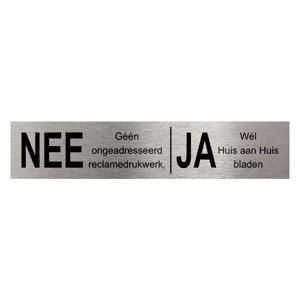 Stoer! Ja/Nee Plaatje Rvs/Zwart - 45005510