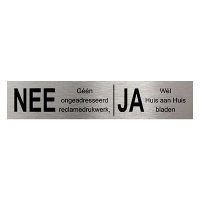 Stoer! Ja/Nee Plaatje Rvs/Zwart - 45005510