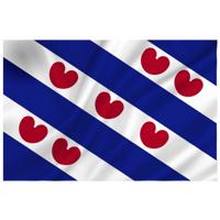 Vlag Friesland - 70 x 100 cm - luxe kwaliteit - vlaggenmast vlaggen - Friese vlag voor buiten