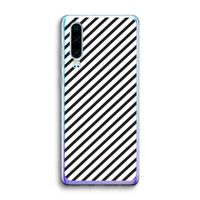 Strepen zwart-wit: Huawei P30 Transparant Hoesje