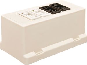 ABB GST18 lasdoosdeksel met 2 zwarte en 2 witte GST18 Wieland aansluitingen 3611GB22