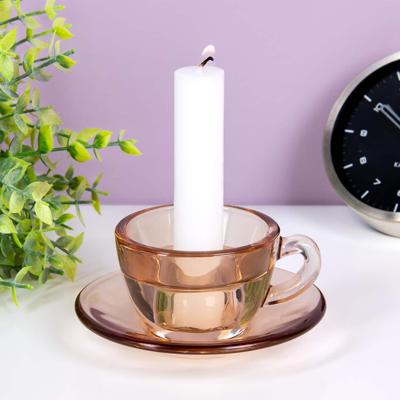 Theekop waxinelichthouder - Bruin Theekop waxinelichthouder - Bruin