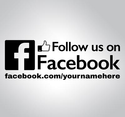 Sticker Facebook follow us