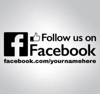 Sticker Facebook follow us
