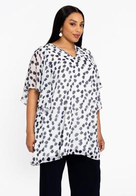 Yoek Tuniek wide bottom PEGGY | Beige | Maat 54/56