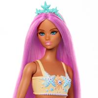 Mattel Dreamtopia - Zeemeerminpop - Roze haar en zacht oranje staart - thumbnail