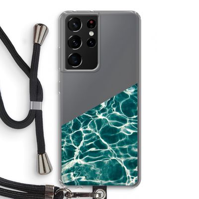 Weerkaatsing water: Samsung Galaxy S21 Ultra Transparant Hoesje met koord