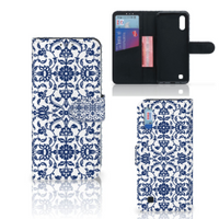 Samsung Galaxy M10 Hoesje Flower Blue - thumbnail