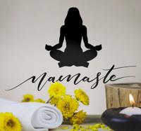 Silhouette sticker yoga namasté - thumbnail