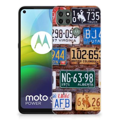 Motorola Moto G9 Power | Siliconen hoesje | met foto Kentekenplaten