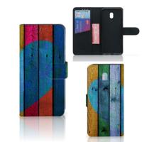 Xiaomi Redmi 8A | Book Style Case | Wood Heart - Cadeau voor je Vriend