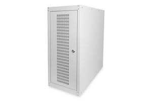 Digitus DN-CC 9001 mit Glastür PC-kast (b x h x d) 300 x 650 x 600 mm Grijs-wit (RAL 7035)