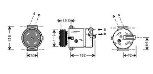 Airco Compressor 2.0 Td -99 3700K279