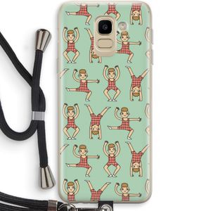 Gymboys: Samsung Galaxy J6 (2018) Transparant Hoesje met koord
