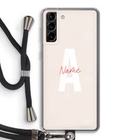 Strawberry Milkshake: Samsung Galaxy S21 Plus Transparant Hoesje met koord