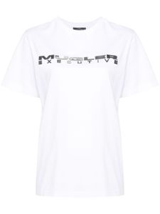 Mugler t-shirt Executive à logo imprimé - Blanc