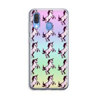 Musketon Unicorn: Samsung Galaxy A40 Transparant Hoesje