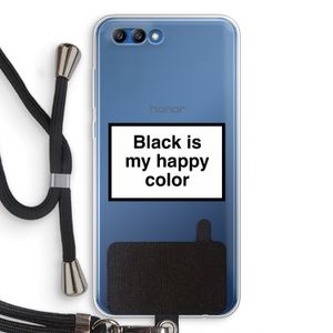 Black is my happy color: Honor 10 Transparant Hoesje met koord