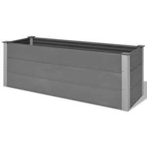 VidaXL Plantenbak verhoogd 150x50x54 cm hkc grijs
