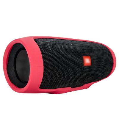 Schokbestendige waterdichte zachte silicone cover beschermende Sleeve Bag voor JBL Charge3 Bluetooth Speaker (rood)