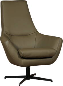 Olijfgroene leren moderne draaifauteuil Treat - Massif Leer Olive (olijfgroen leer)