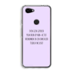 Tequila: Google Pixel 3a Transparant Hoesje