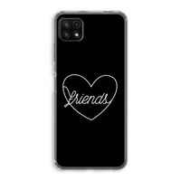 Friends heart black: Samsung Galaxy A22 5G Transparant Hoesje
