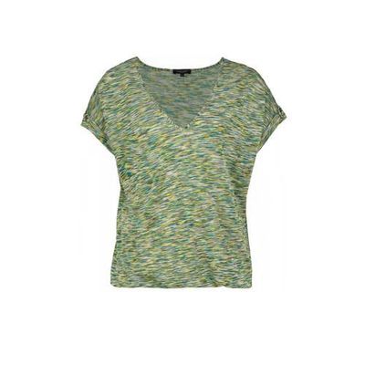 Claudia Sträter top met all over print groen/blauw/wit Claudia Sträter top met all over print groen/blauw/wit
