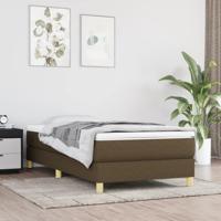 Bedframe zonder matras 80x200 cm stof donkerbruin
