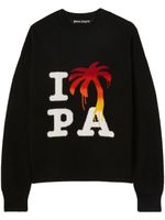 Palm Angels pull I Love PA en maille intarsia - Noir