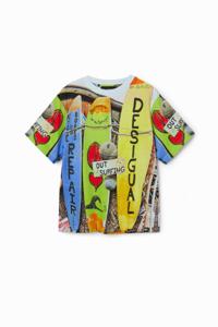 T-shirt met surffoto - WHITE - 7/8