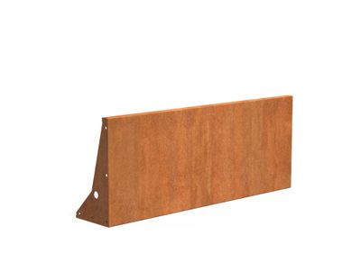 Keerwand cortenstaal recht 150x60cm.
