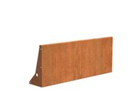 Keerwand cortenstaal recht 150x60cm.