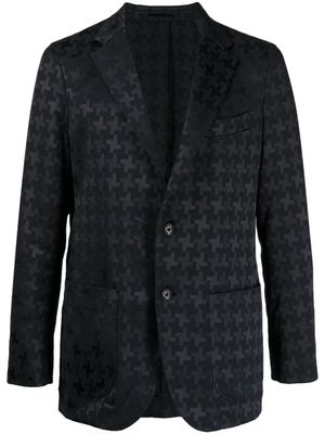 MASTER BUNNY EDITION blazer boutonné à motif en jacquard - Noir