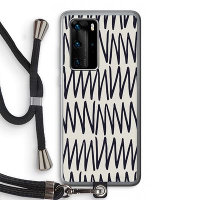 Marrakech Zigzag: Huawei P40 Pro Transparant Hoesje met koord