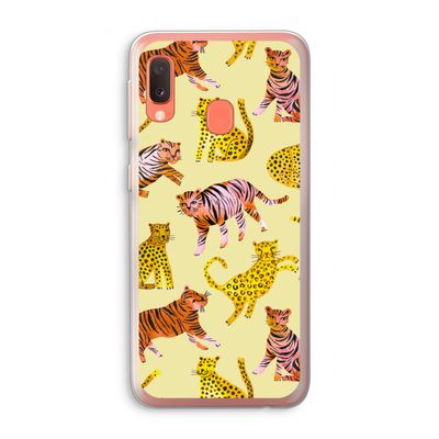 Cute Tigers and Leopards: Samsung Galaxy A20e Transparant Hoesje
