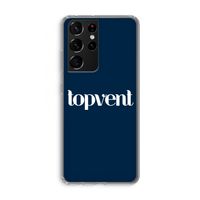 Topvent Navy: Samsung Galaxy S21 Ultra Transparant Hoesje