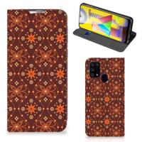 Samsung Galaxy M31 | Hoesje met Magneet | Batik Brown