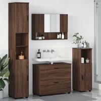 Badkamermeubelset 4 pcs bruin eikenkleur 30 x 35 x 192 cm