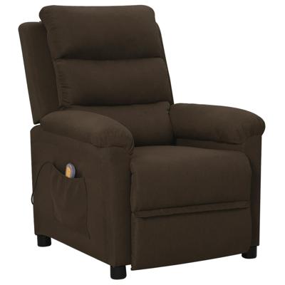 Massagestoel stof donkerbruin
