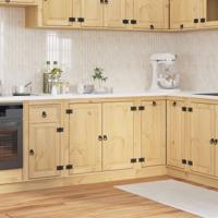 Kast met plank Honing 80 x 46 x 81,5 cm Massief grenenhout