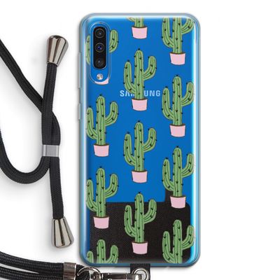Cactus Lover: Samsung Galaxy A50 Transparant Hoesje met koord