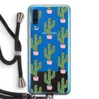Cactus Lover: Samsung Galaxy A50 Transparant Hoesje met koord