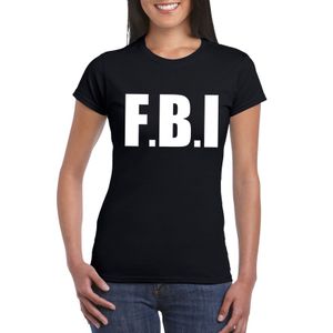 Politie FBI carnaval t-shirt zwart voor dames 2XL  -