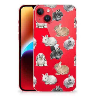TPU Hoesje voor iPhone 14 Plus Konijntjes TPU Hoesje voor iPhone 14 Plus Konijntjes
