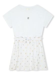 Givenchy Kids robe en coton à carreaux vichy - Blanc