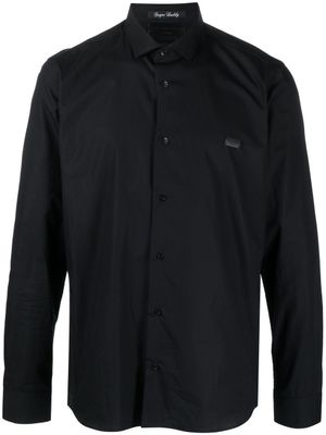Philipp Plein chemise à plaque logo - Noir