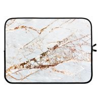 Goud marmer: Laptop sleeve 15 inch