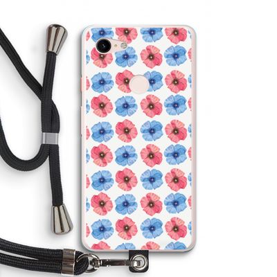 Klaproosjes: Pixel 3 XL Transparant Hoesje met koord