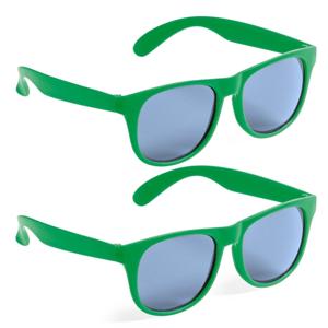 Party zonnebril - 2x - groen - kunststof - UV400 - verkleedbril voor volwassenen